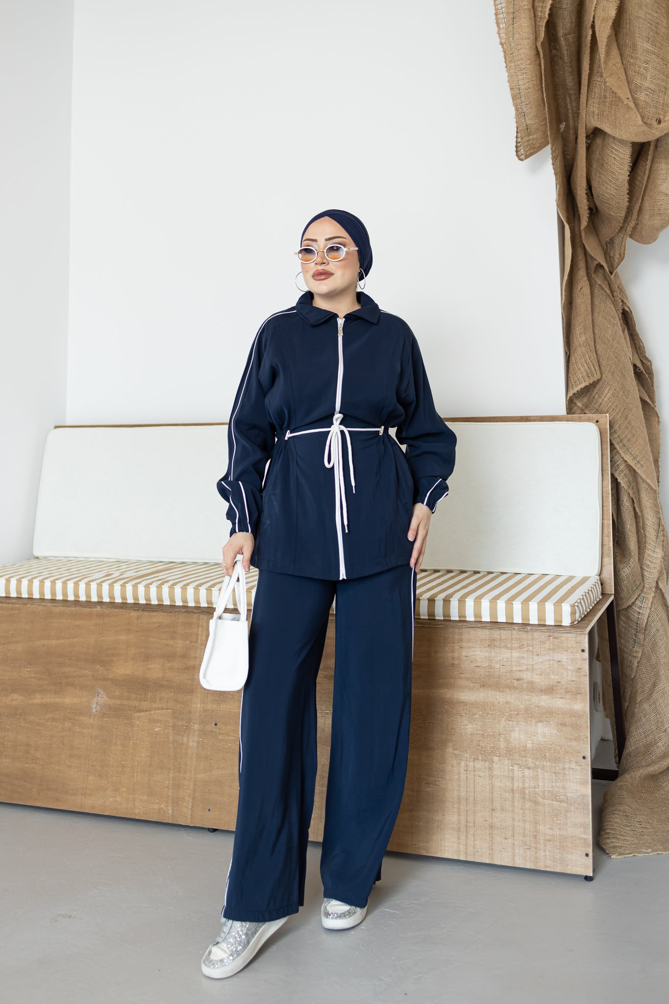 Luxury Waist Tie Tencel Modest Set