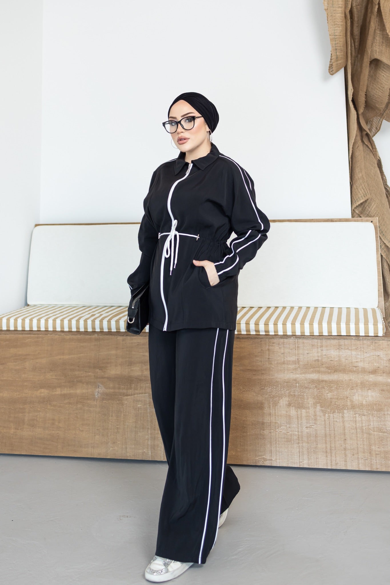 Luxury Waist Tie Tencel Modest Set