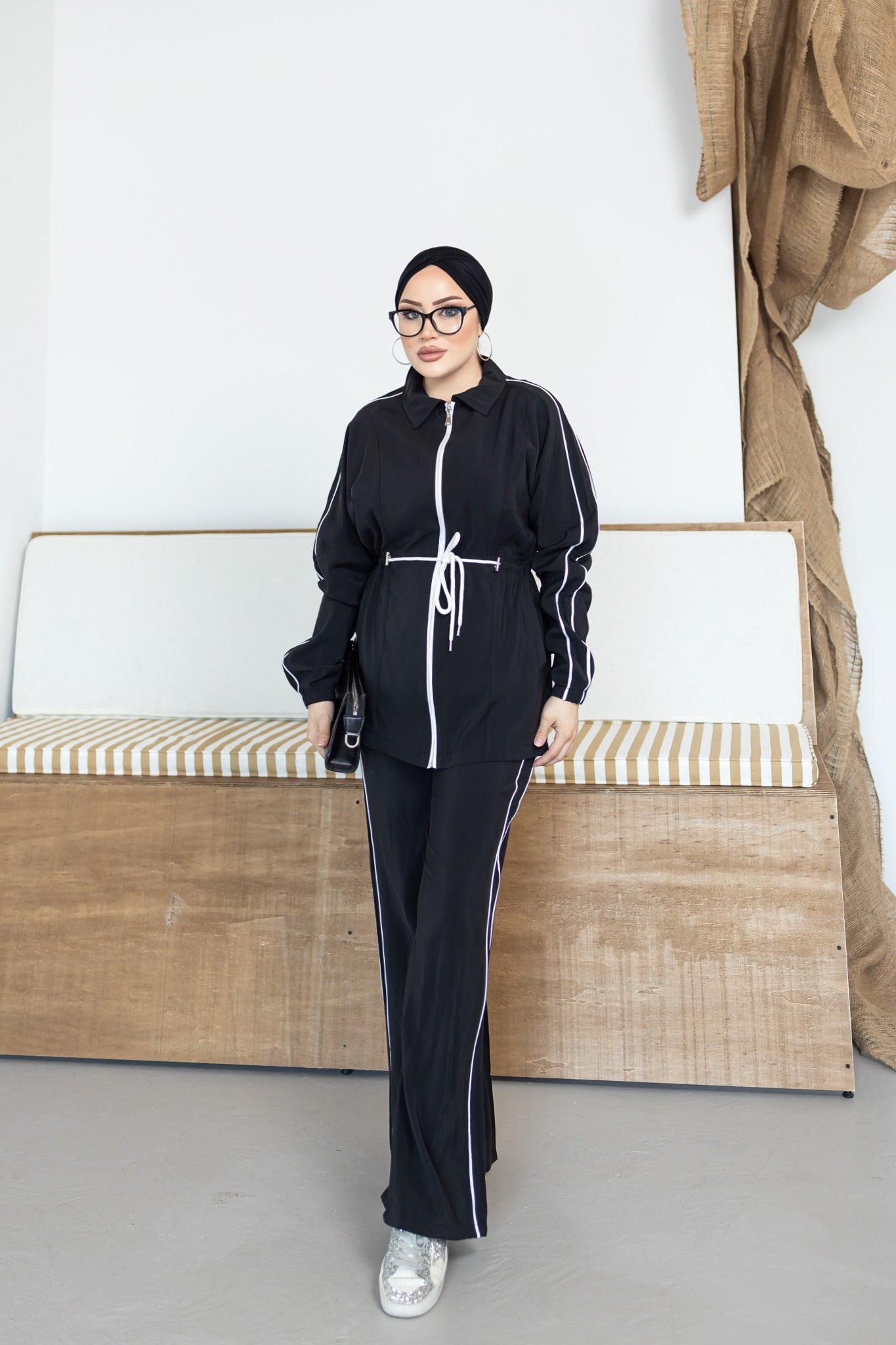 Luxury Waist Tie Tencel Modest Set