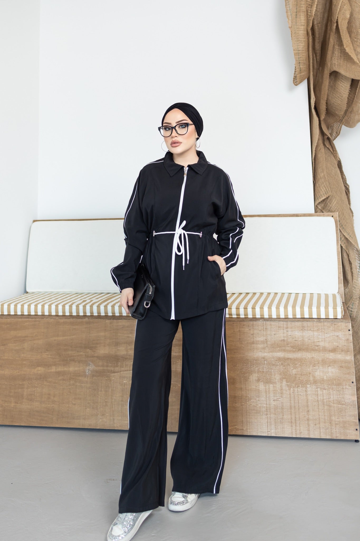 Luxury Waist Tie Tencel Modest Set
