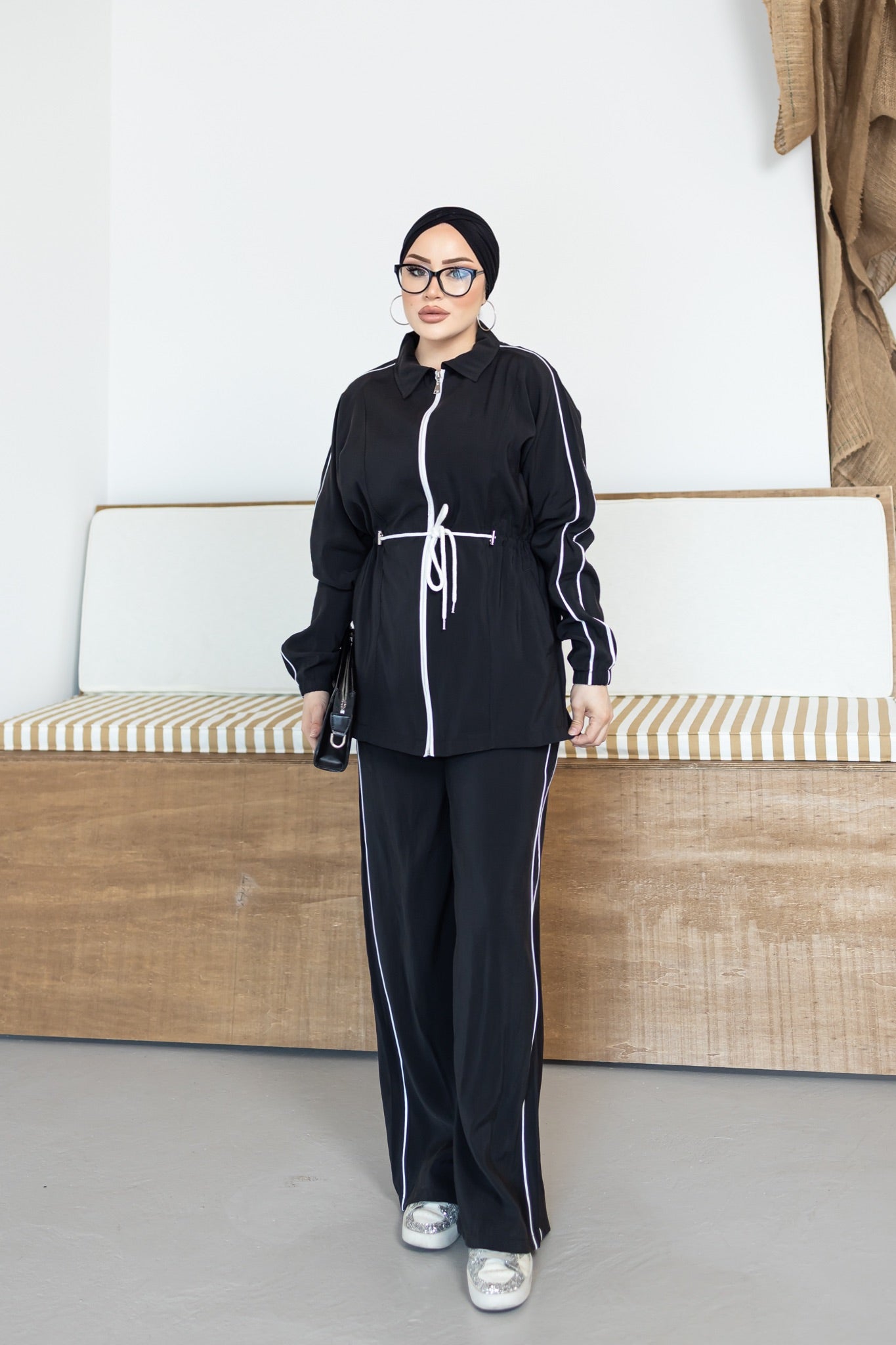 Luxury Waist Tie Tencel Modest Set
