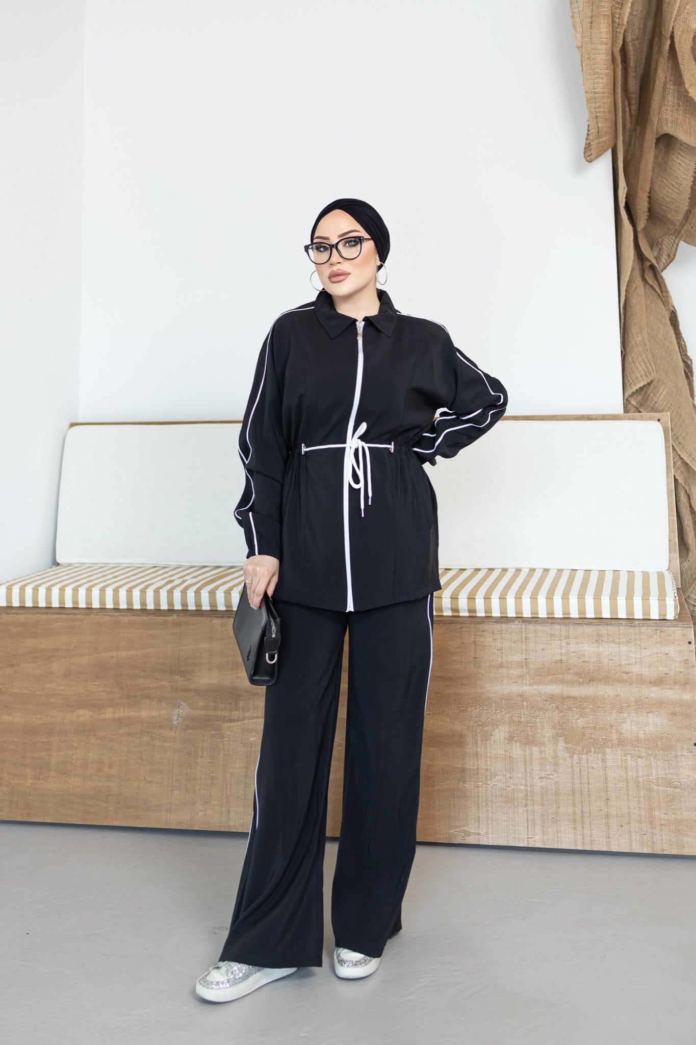 Luxury Waist Tie Tencel Modest Set
