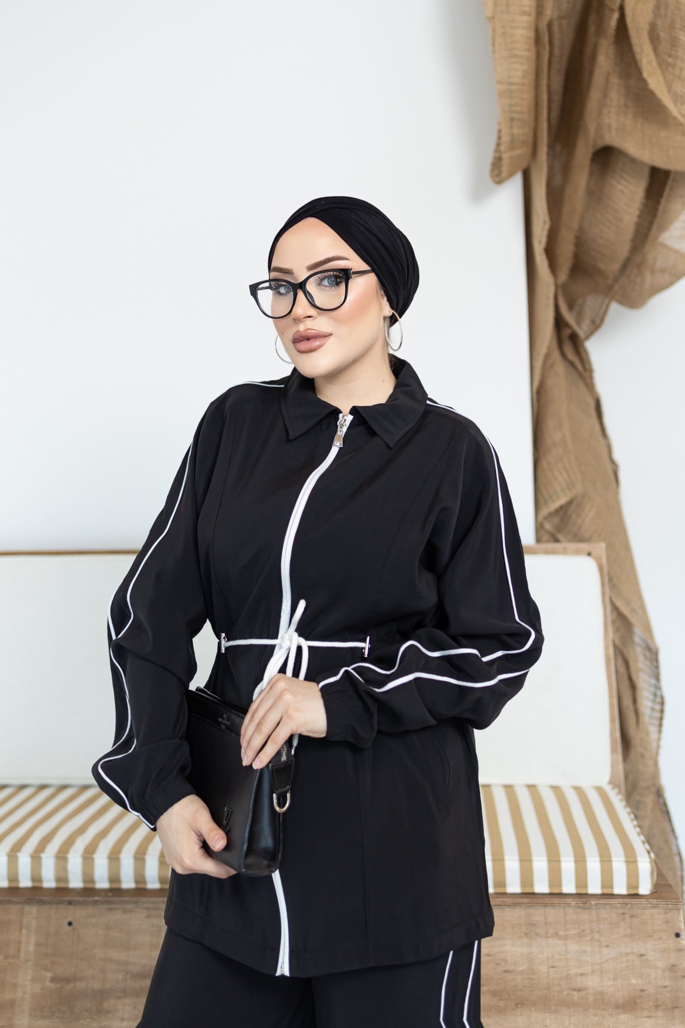 Luxury Waist Tie Tencel Modest Set