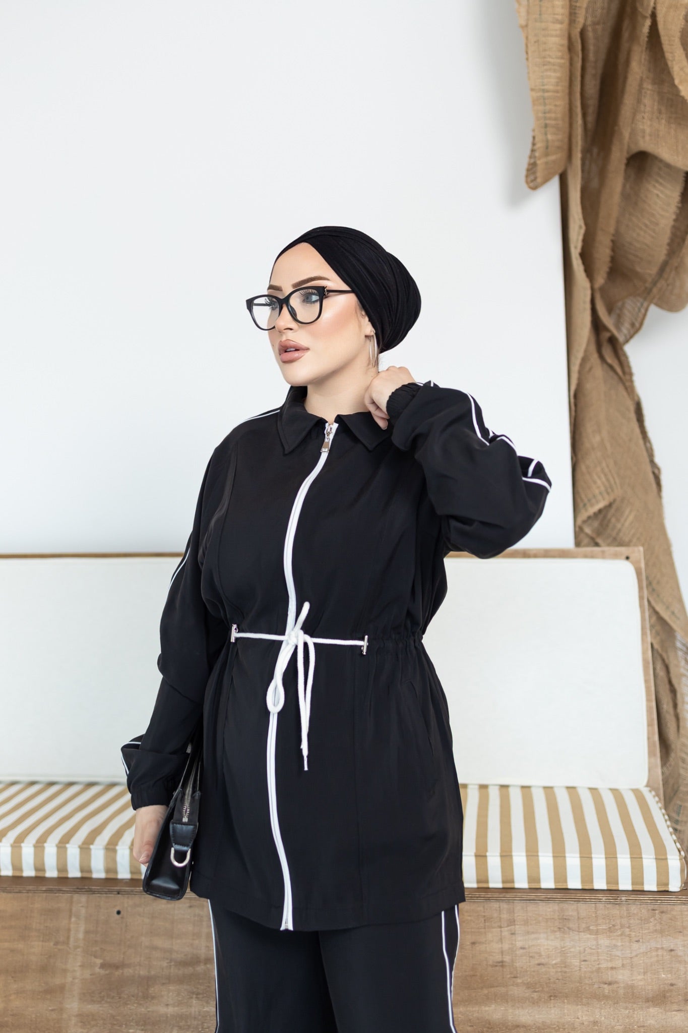 Luxury Waist Tie Tencel Modest Set