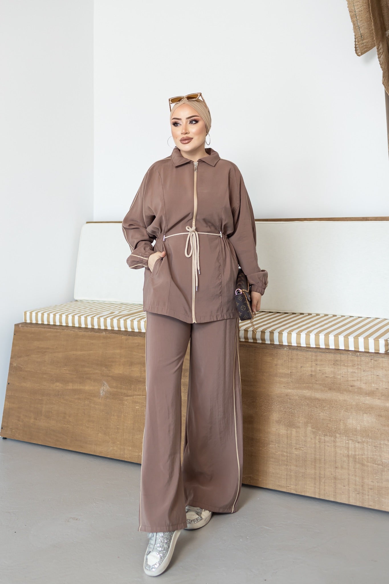 Luxury Waist Tie Tencel Modest Set