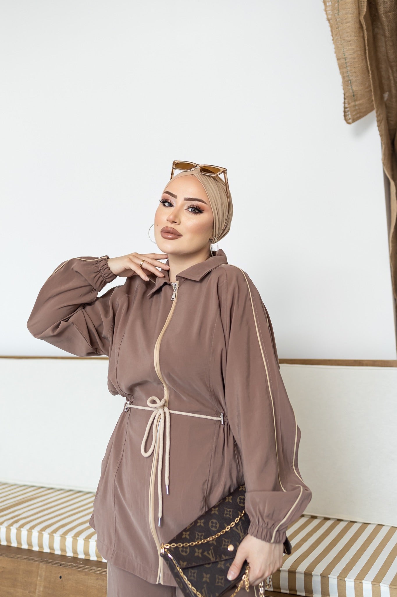 Luxury Waist Tie Tencel Modest Set