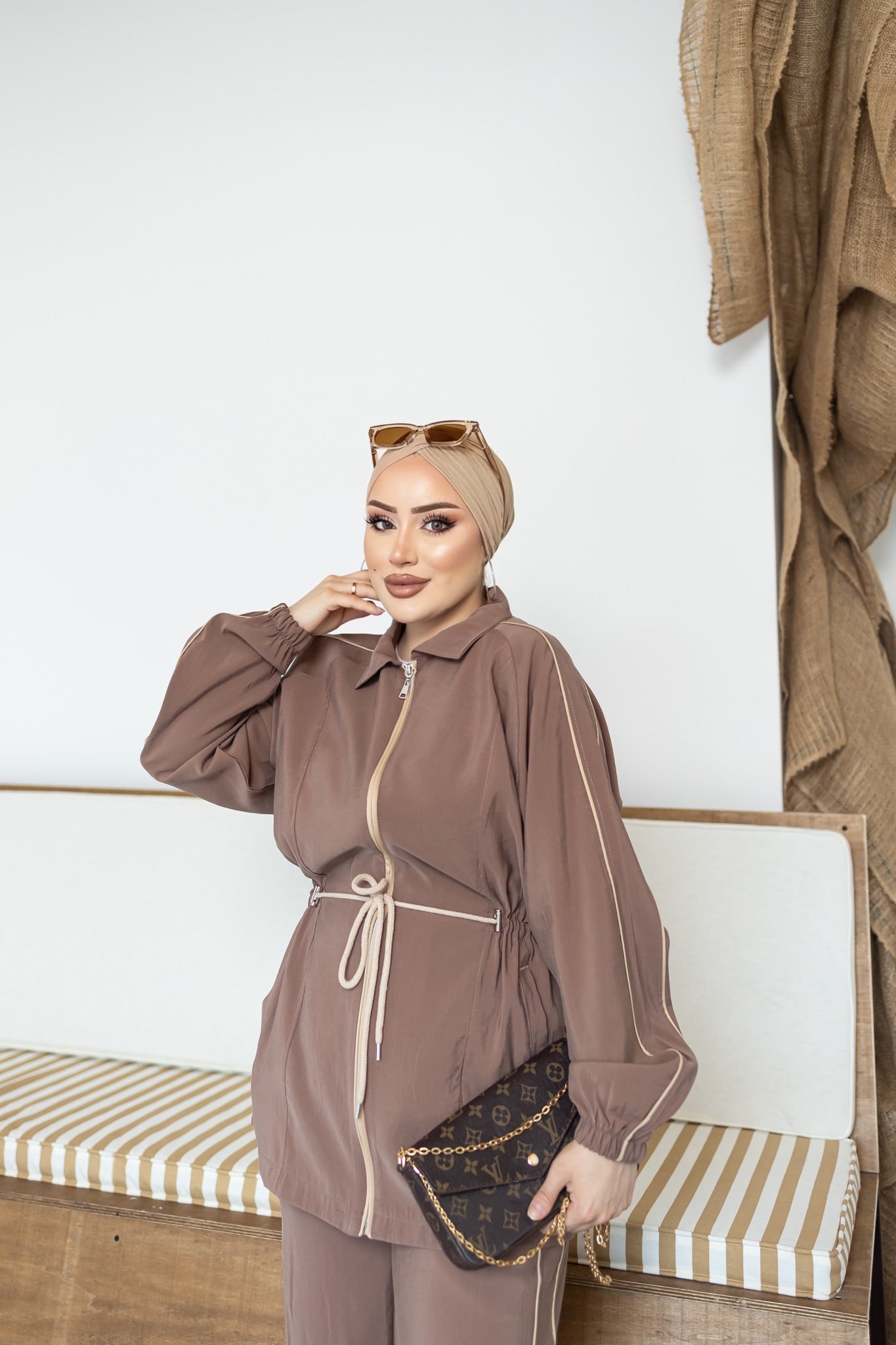 Luxury Waist Tie Tencel Modest Set