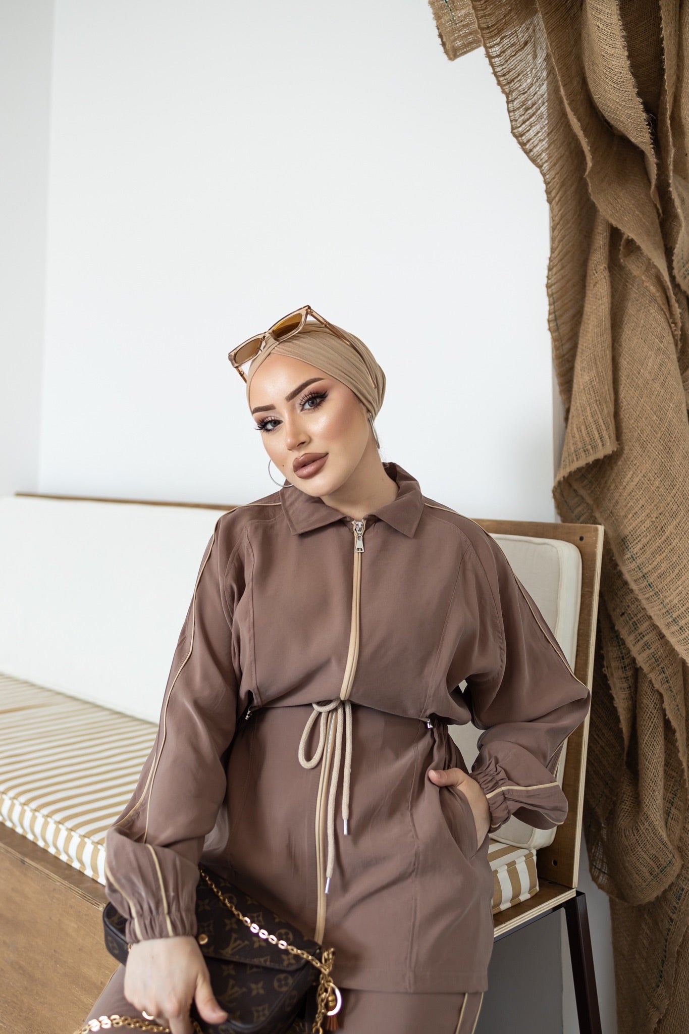 Luxury Waist Tie Tencel Modest Set