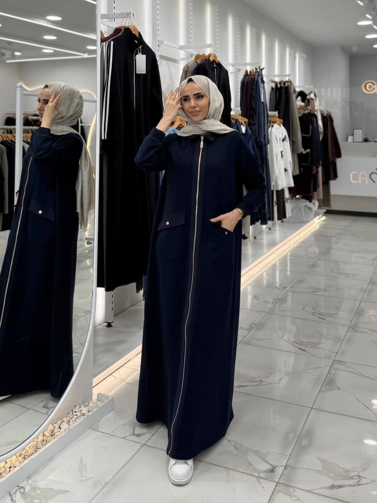 Zip-Up Cotton High-Quality Dress - Ramadan Vibes