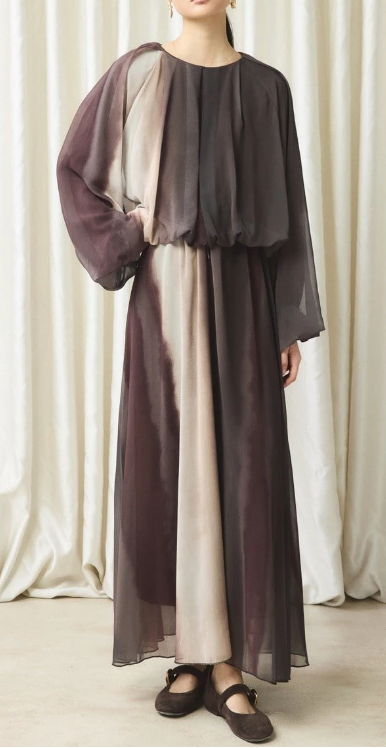 Ombre Layered Skirt Chiffon Set